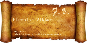 Firneisz Viktor névjegykártya